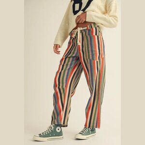 90s Retro Stripe Wide Leg Jeans